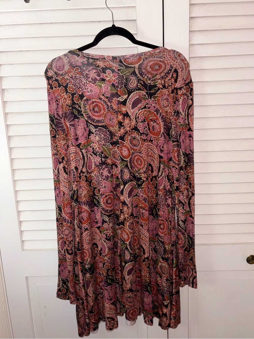 NWT Natural Life Stevie Knit Mini Dress Large Paisley Pockets Soft Stretch - Picture 5 of 6